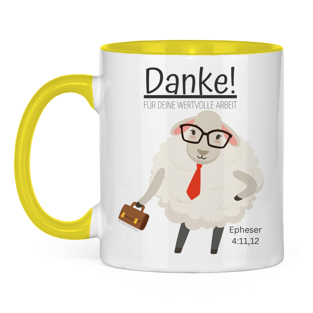 Danke für deine wertvolle Arbeit - JW Tasse - 12 Farben