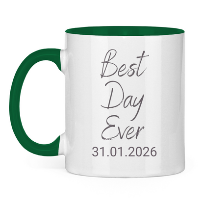 Best Day Ever - JW Tasse zur Taufe - Personalisierbar - 12 Farben