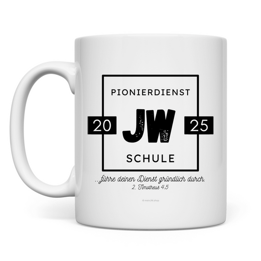 Pionierdienstschule 2025 - JW Tasse - 12 Farben