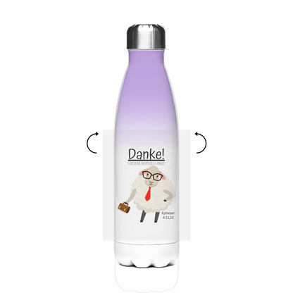 Danke für deine wertvolle Arbeit - JW Edelstahl-Thermoflasche - 7 Farben