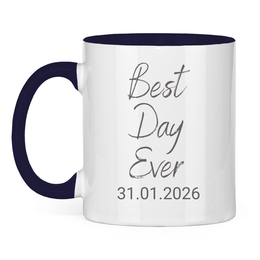 Best Day Ever - JW Tasse zur Taufe - Personalisierbar - 12 Farben