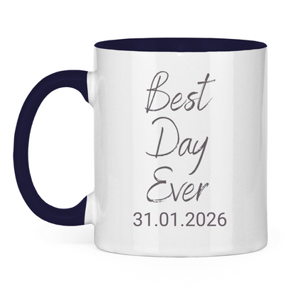Best Day Ever - JW Tasse zur Taufe - Personalisierbar - 12 Farben