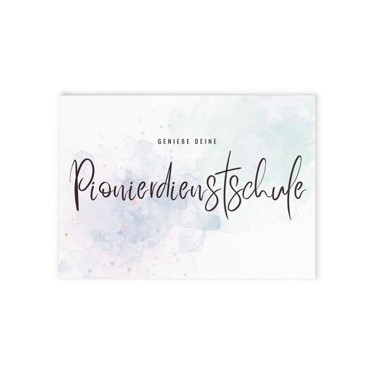 Postkarte zur Pionierdienstschule - Wasserfarben