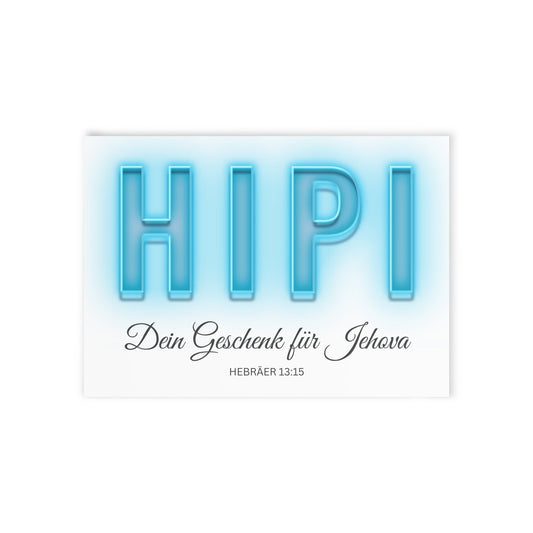Postkarte zum Hilfspionierdienst - Dein Geschenk für Jehova (Blau)