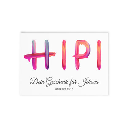 Postkarte zum Hilfspionierdienst - Dein Geschenk für Jehova (Rot)