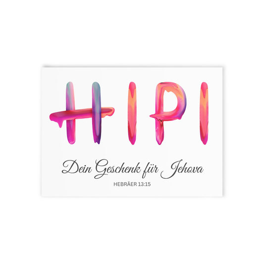 Postkarte zum Hilfspionierdienst - Dein Geschenk für Jehova (Rot)