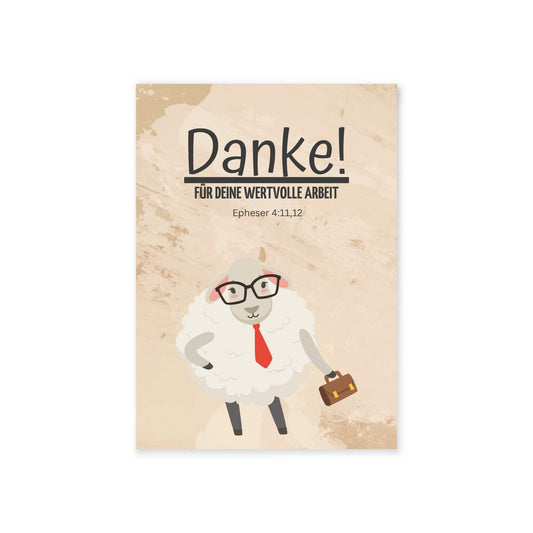 Postkarte zum Danke sagen - für deine wertvolle Arbeit
