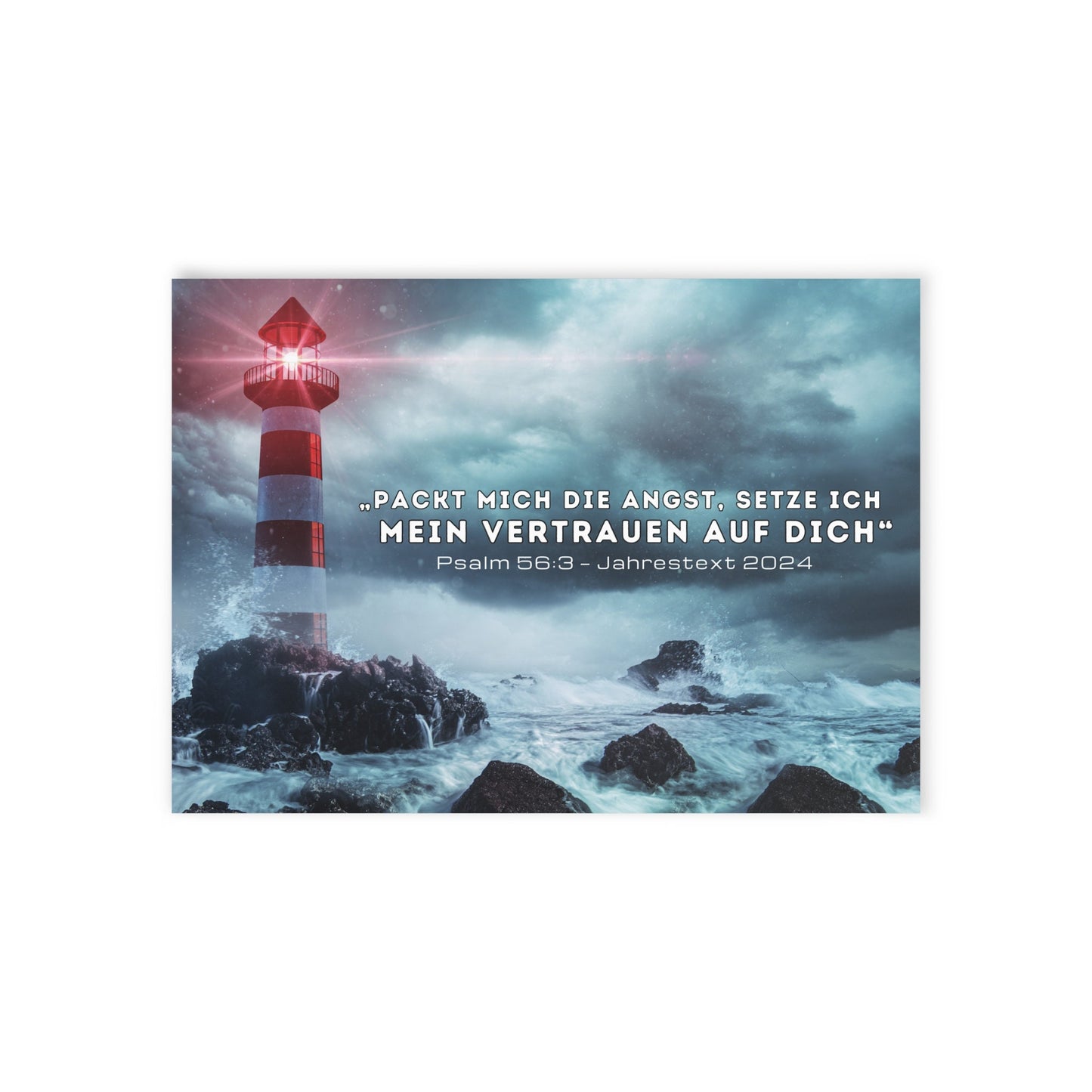 Postkarte mit Jahrestext 2024 - Turm
