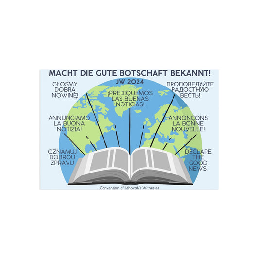 Postkarte zum Kongress 2024 - Macht die gute Botschaft bekannt - viele Sprachen