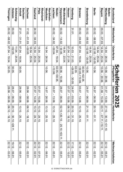 JW Taschen-Kalender für Jahr 2025