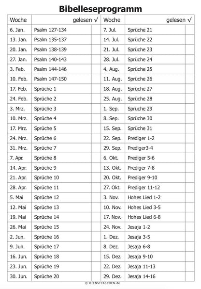 JW Taschen-Kalender für Jahr 2025