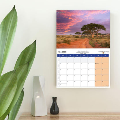 Wandkalender 2025 - mit wöchentlichen Bibelleseprogramm