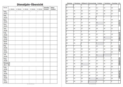 JW Taschen-Kalender für Dienstjahr 2025-2026