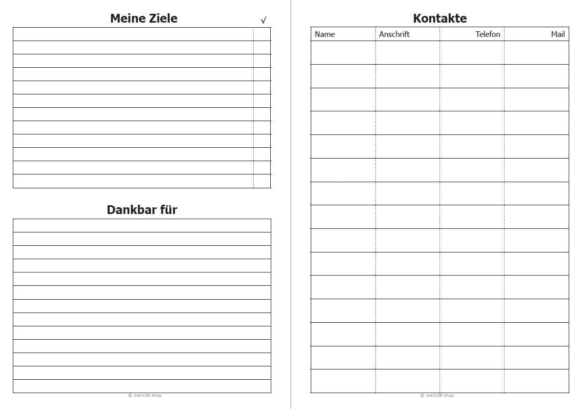 JW Taschen-Kalender für Dienstjahr 2025-2026
