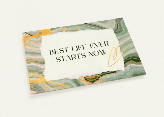 Postkarte zur Taufe - Best Life Ever Starts Now
