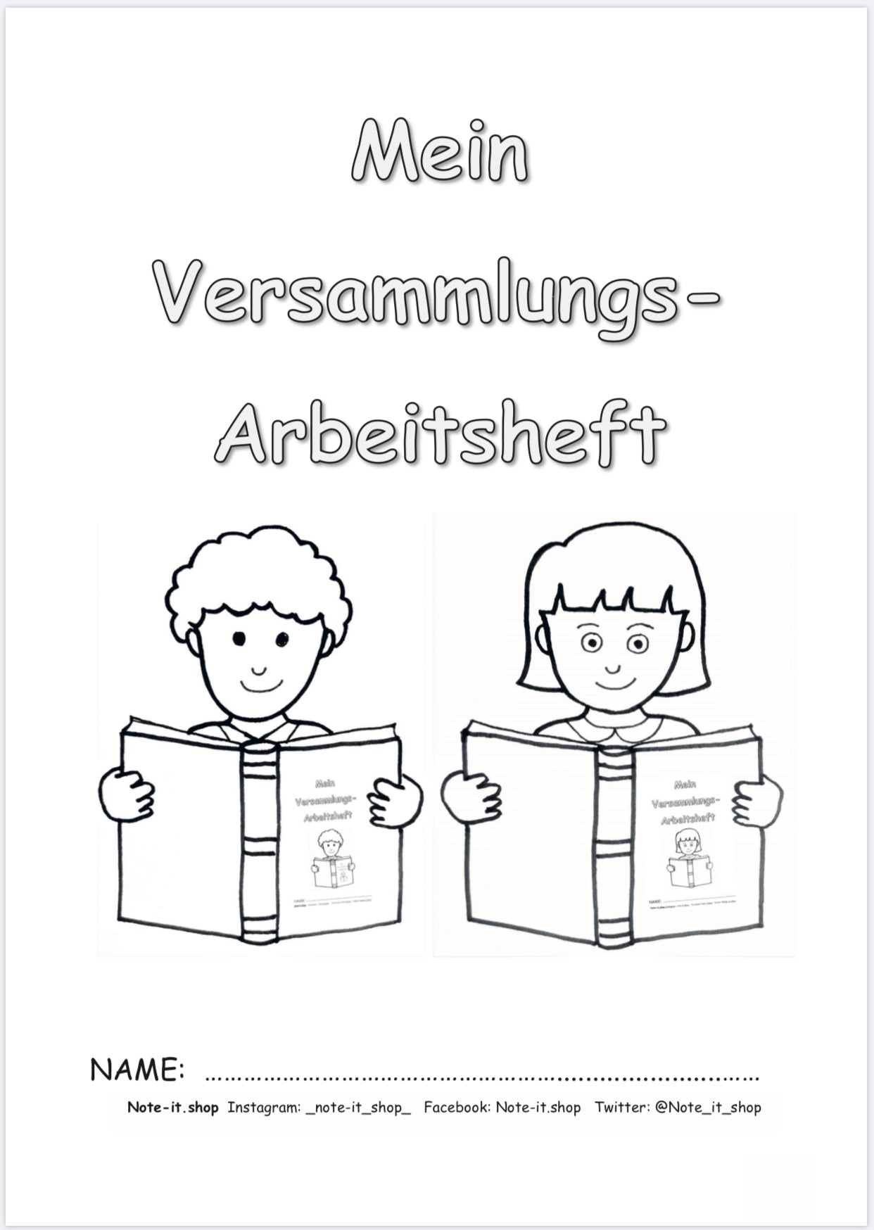 Mein Versammlungs-Arbeitsheft (Kinder Malbuch)