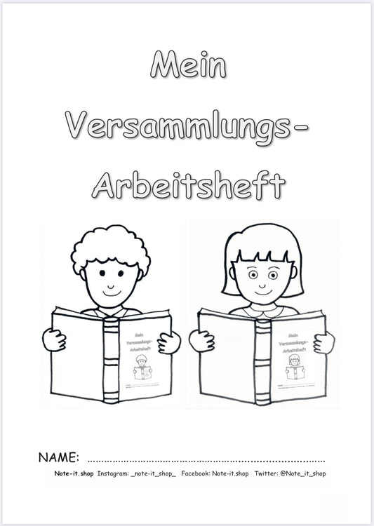 Mein Versammlungs-Arbeitsheft (Kinder Malbuch)